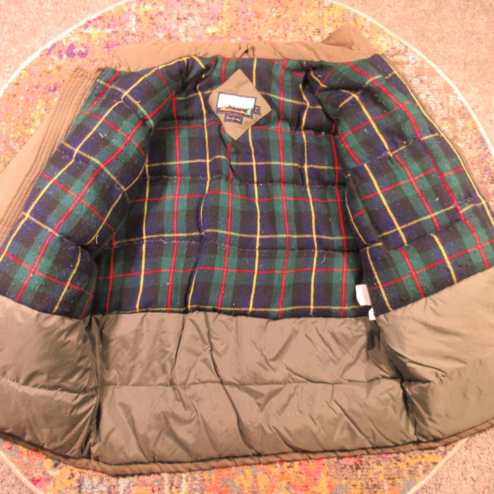 Vintage VINTAGE Heavy Down Parka Jacket Mens L Green Hooded Field Master Thick & Warm Size US L / EU 52-54 / 3 - 3 Thumbnail