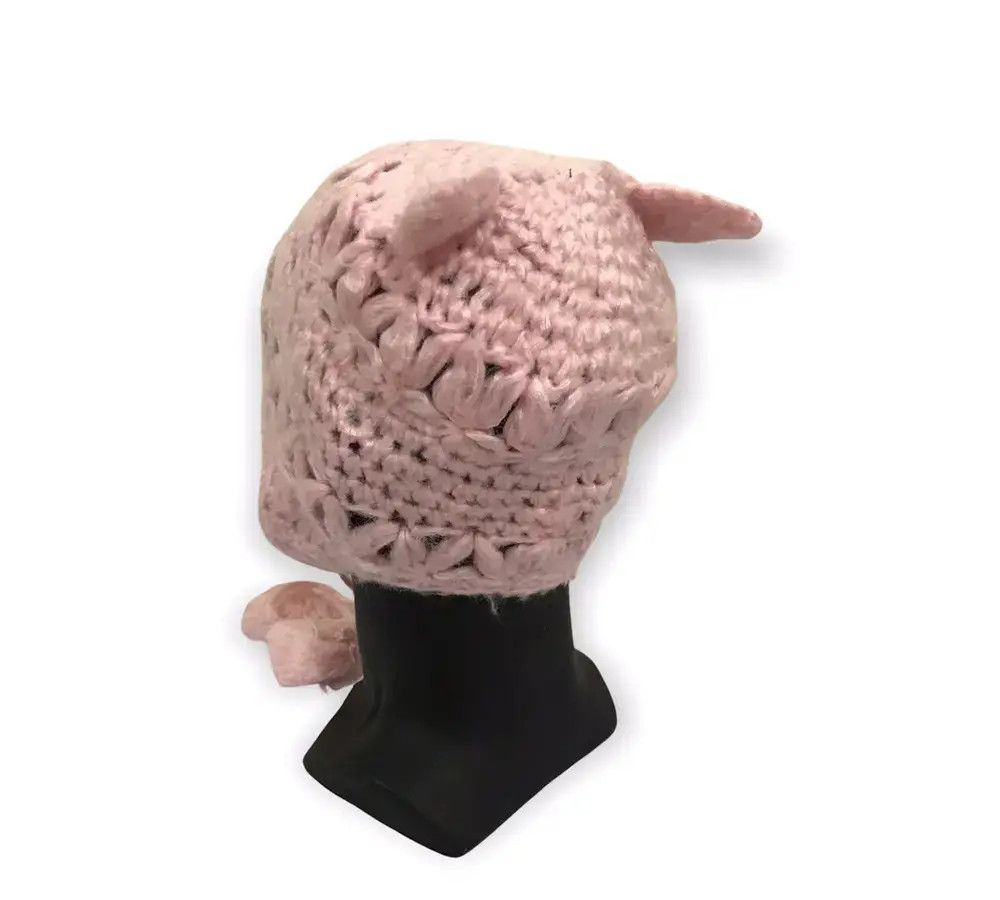 Japanese Brand Bunny Horn Earflap Knit Beanie Hat Size ONE SIZE - 3 Thumbnail