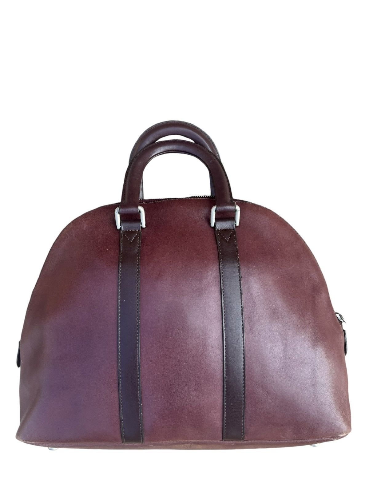 agnes b. Vintage Agnes B. Voyage Distress Fade Patina Leather Bag Size ONE SIZE - 8 Thumbnail