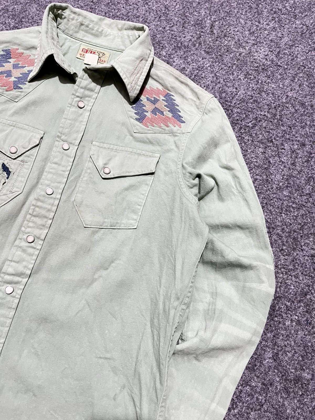 RRL Ralph Lauren ❌❌SOLD❌❌Vintage RRL Western Wear Longsshirt Size US M / EU 48-50 / 2 - 5 Thumbnail