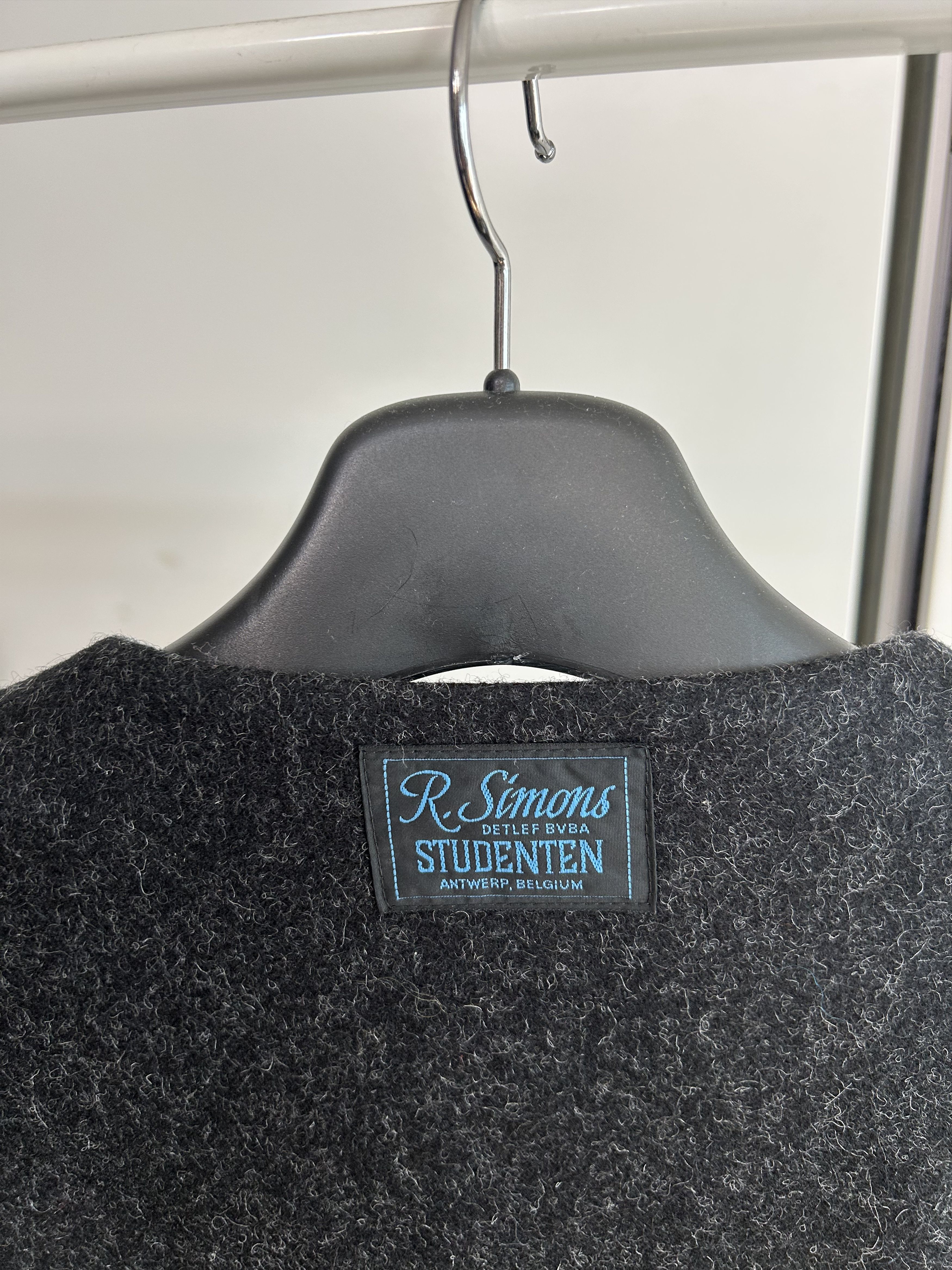 Raf Simons RAF SIMONS A/W 20 Collarless Wool Melton Coat Size US M / EU 48-50 / 2 - 8 Thumbnail