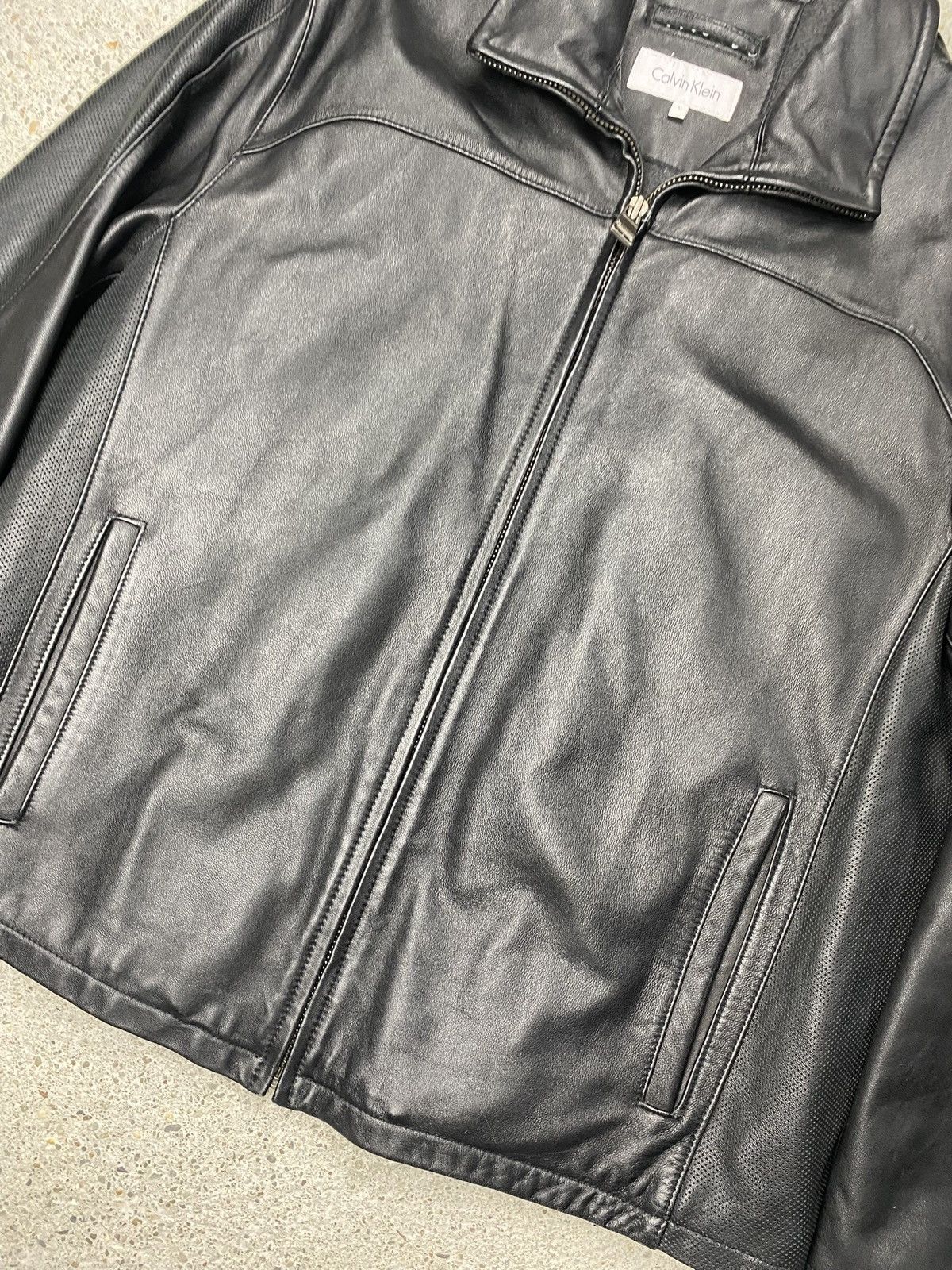 Calvin Klein Calvin klein black leather jacket luxury Size US L / EU 52-54 / 3 - 10 Thumbnail