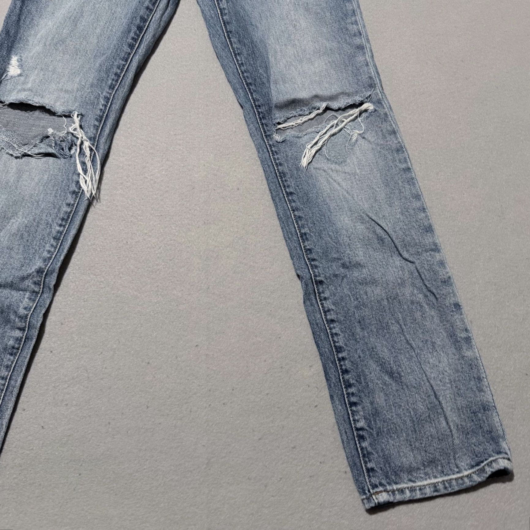 Buffalo David Bitton Buffalo Jeans Blue Distressed Jayden Straight 25x28 Women Denim Modern 90s City N/A Size 42" / US 20 - 5 Thumbnail