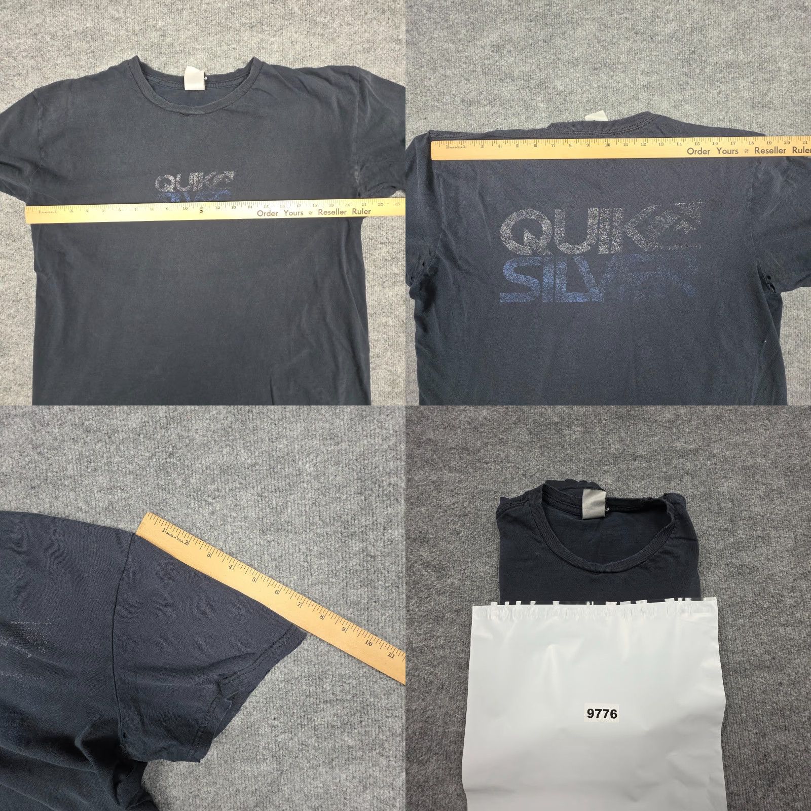 Quiksilver VINTAGE Quiksilver T-Shirt Men’s Small/Medium Black Faded Double Sided Holes Shirts Regular Cotton Crew Neck Short Sleeve 90s Beach Surf USA Y2K Size US S / EU 44-46 / 1 - 9 Thumbnail