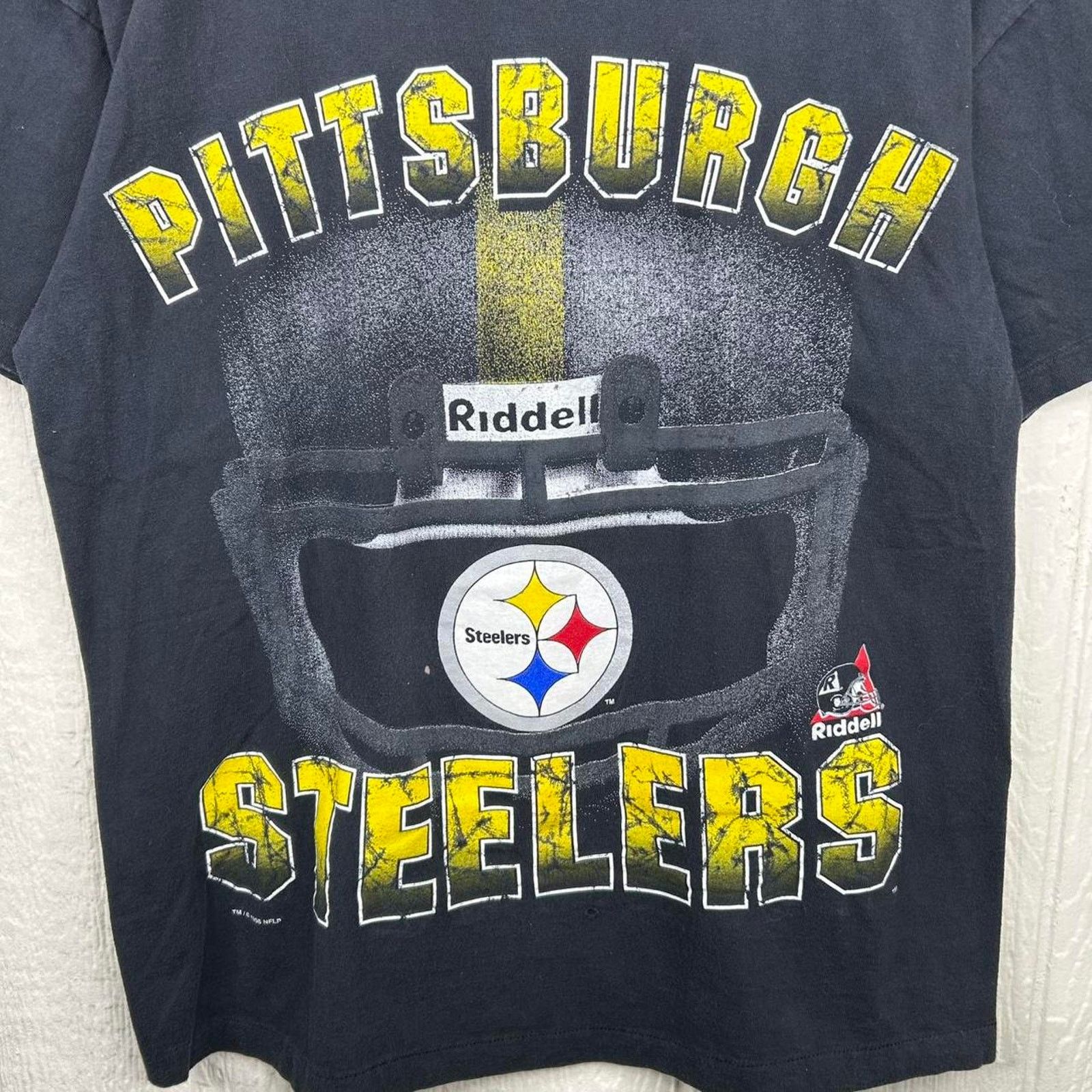 Riddell Vintage 1996 Pittsburgh Steelers Helmet Graphic Tee Large Size US L / EU 52-54 / 3 - 2 Thumbnail