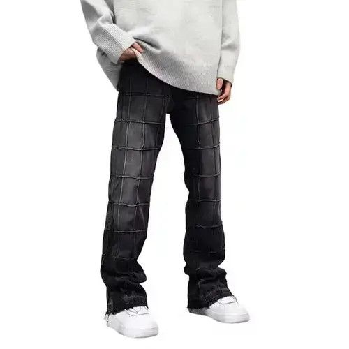 Hypebeast × Japanese Brand × Jean Plaid Stacked Denim Jeans Size US 30 / EU 46 - 2 Thumbnail