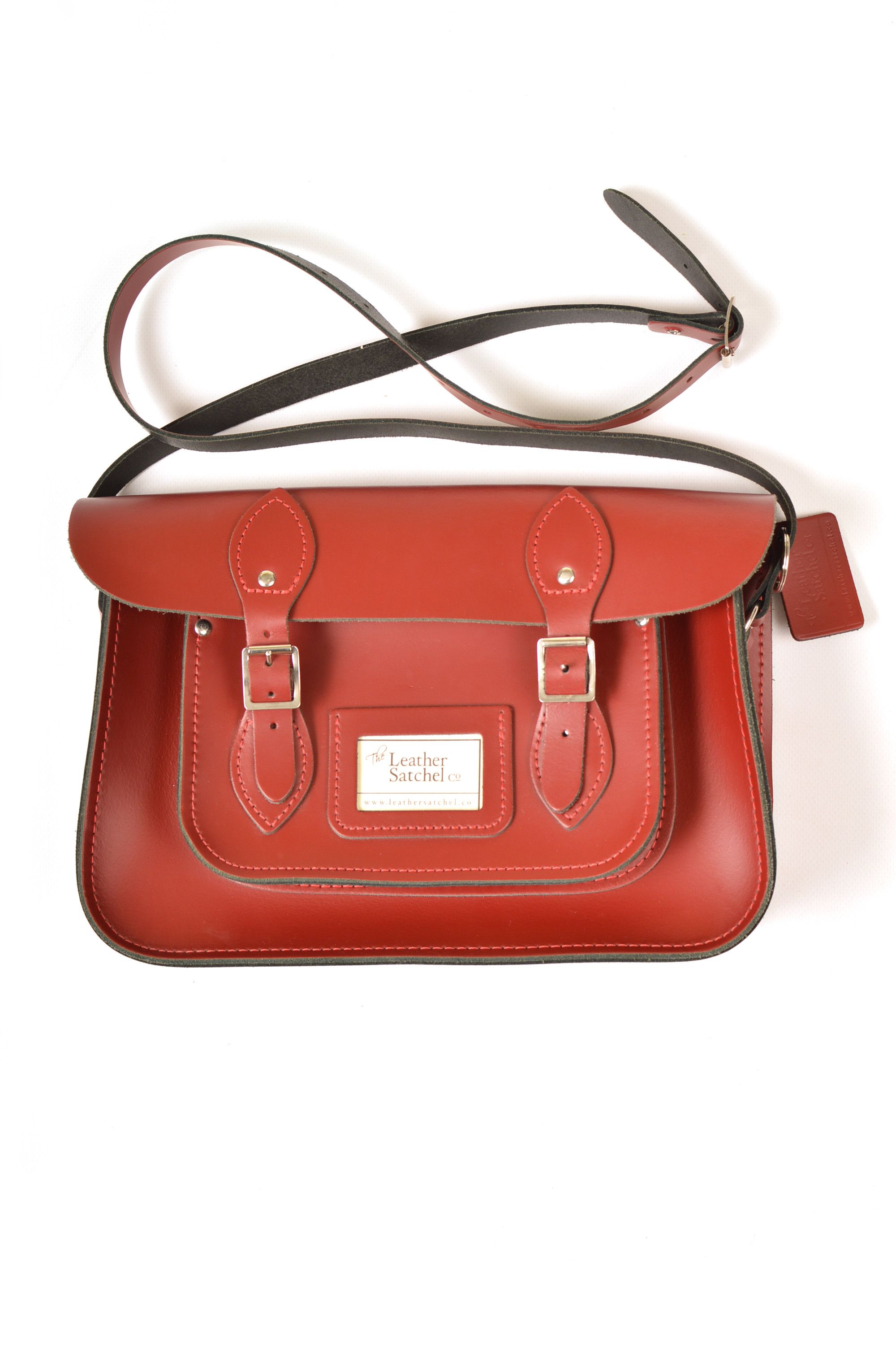 Cambridge Satchel Company × Leather The Leather Satchel Company Classic Red Leather Satchel Size ONE SIZE - 1 Thumbnail