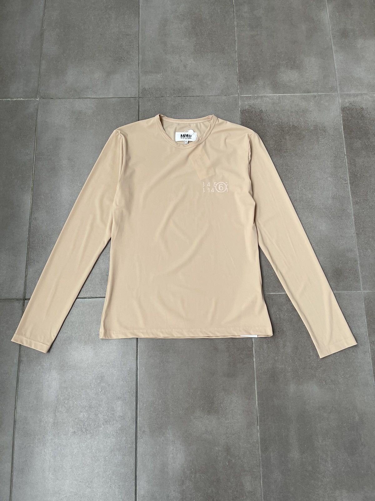 Maison Margiela !DS! SS23 Maison Margiela Printed Logo Beige Long Sleeve Size L / US 10 / IT 46 - 7 Thumbnail