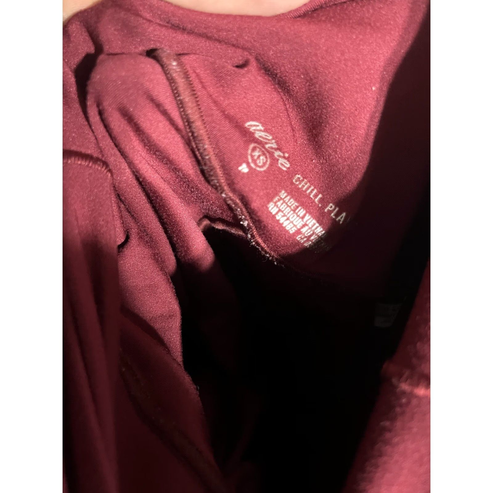 Vintage VINTAGE Offline by Aerie Women Activewear Pants XS Maroon Legging High Rise Pocket Size 26" / US 2 / IT 38 - 5 Thumbnail