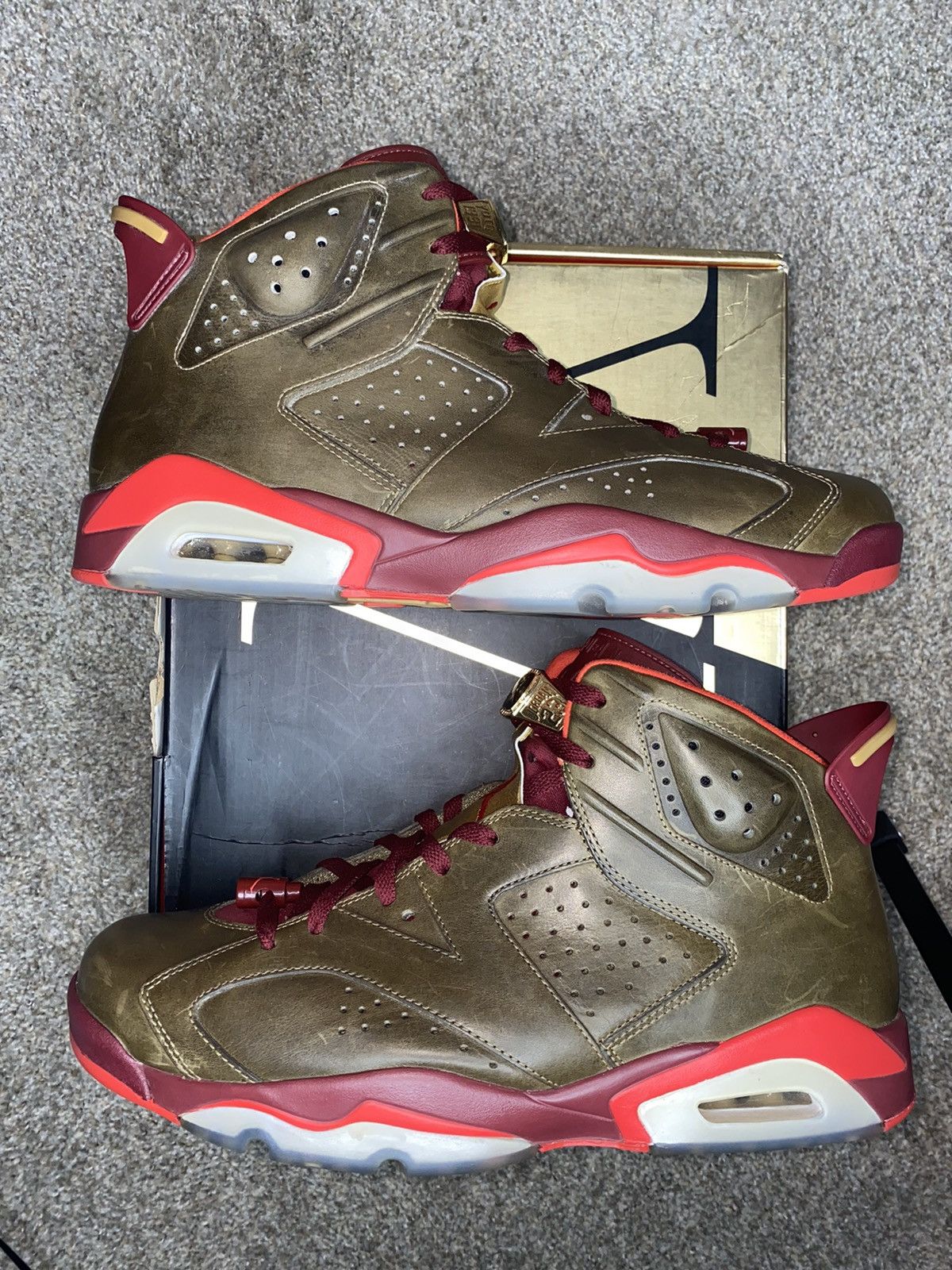 image of Air Jordan Retro 6 “Cigar” Size 14 Shoes in Brown, Men's