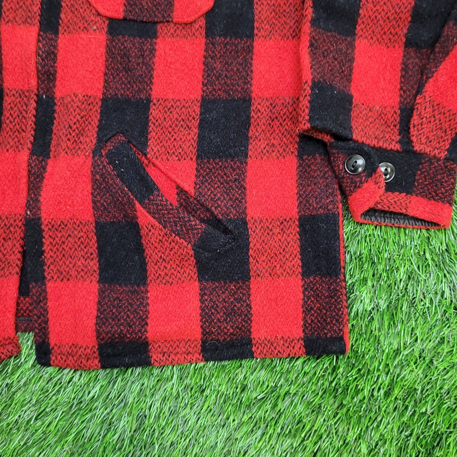 Vintage VTG 50s Melton Buffalo Plaid Wool Hunting Jacket M Talon USA Size US M / EU 48-50 / 2 - 10 Thumbnail