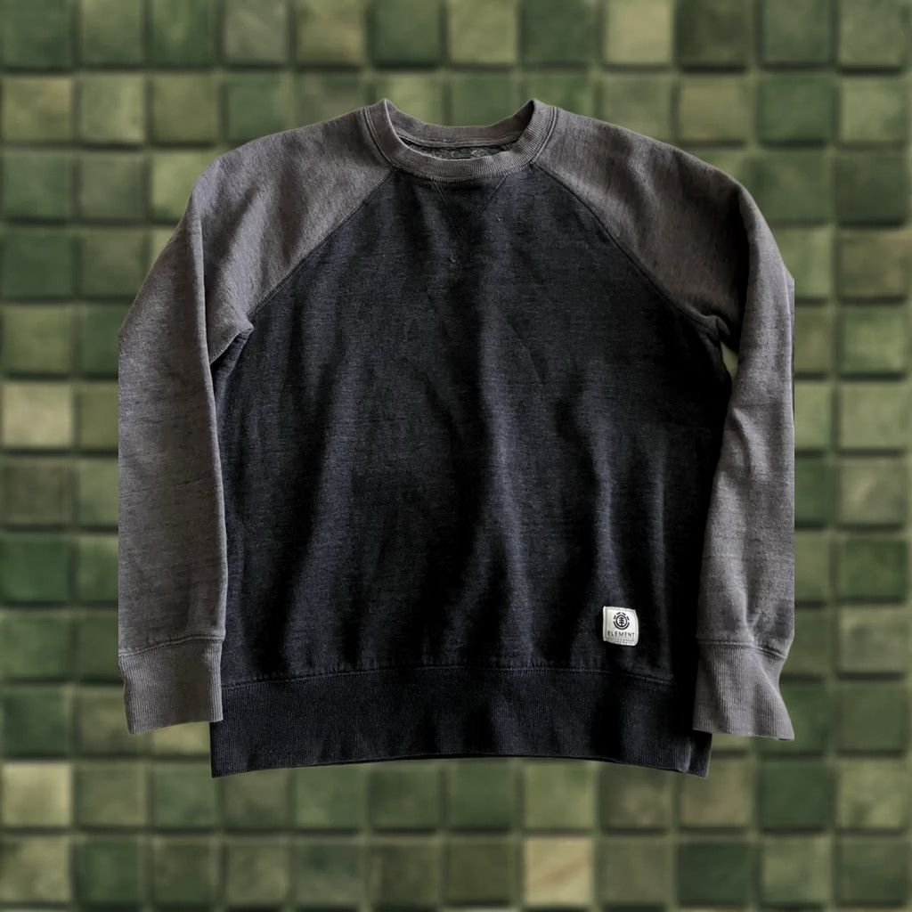 Element Element Sweatshirt Men’s Pullover Grey Black Solid Logo 25" Regular Small Size US S / EU 44-46 / 1 - 1 Thumbnail