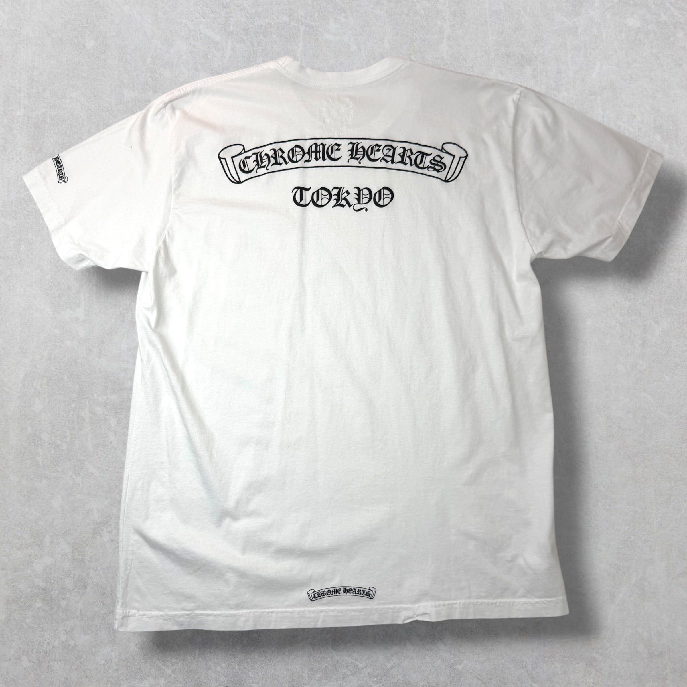 Chrome Hearts Chrome Hearts Tokyo Scroll Logo Tee White XXL Size US XXL / EU 58 / 5 - 1 Thumbnail