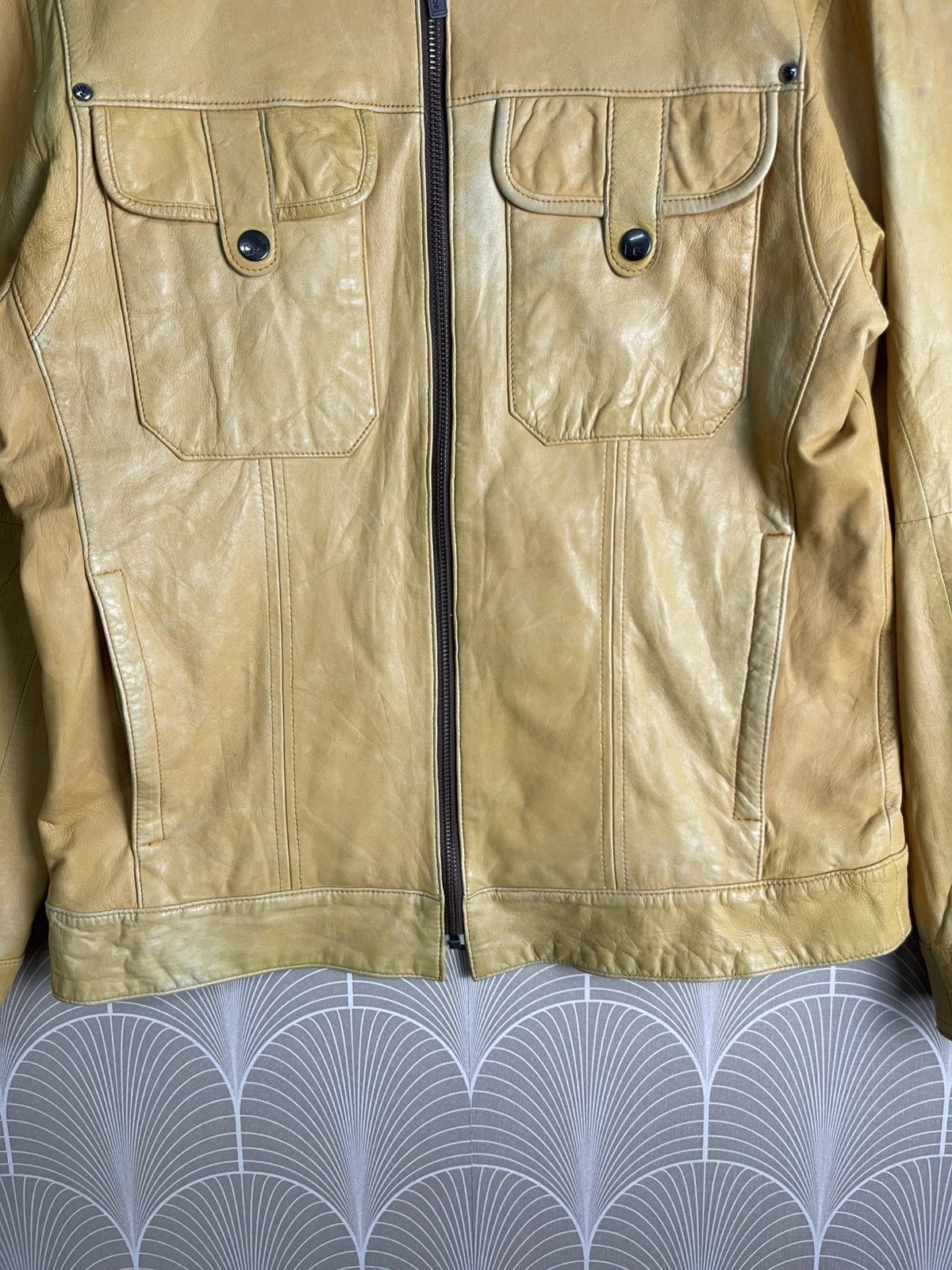 Designer × Japanese Brand × Vintage VINTAGE BARASSI MILANO LEATHER CHORE JACKET RARE Size US M / EU 48-50 / 2 - 6 Thumbnail