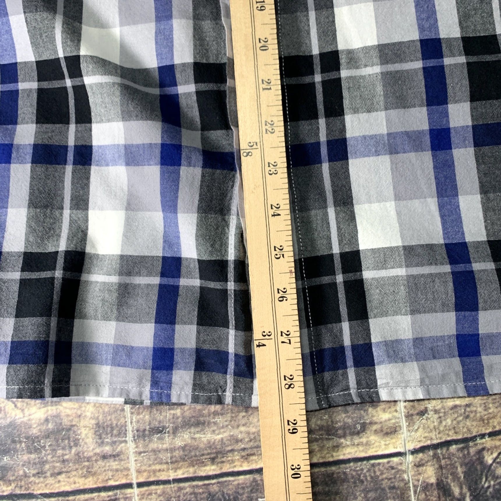 Wrangler Wrangler Short Sleeve Shirt Mens Large Blue Plaid Button-Up Western Shirt Size US L / EU 52-54 / 3 - 3 Thumbnail