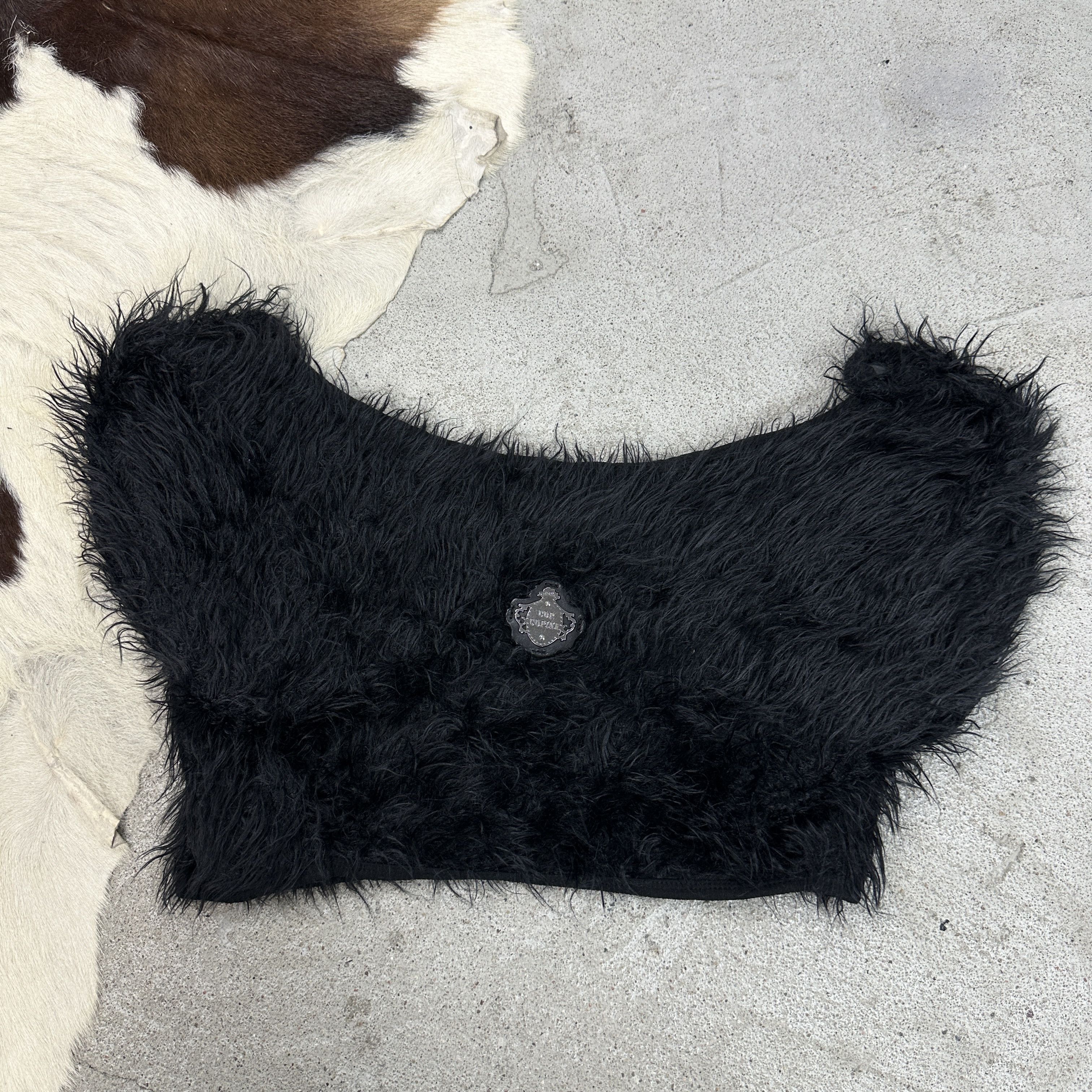 Cop Copine × Vintage Vintage Avant Garde Opium Y2K Fuzzy Cop Copine 00s Crop Top Size M / US 6-8 / IT 42-44 - 2 Thumbnail