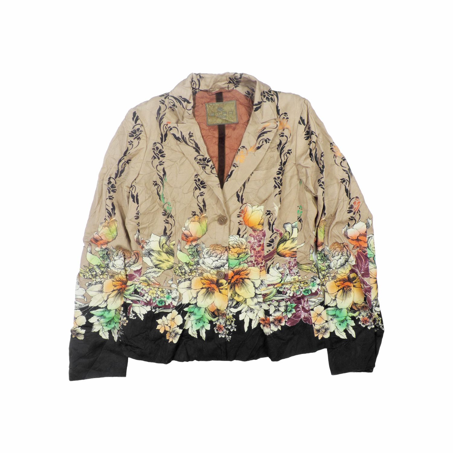 ETRO MILANO MULTI FLORAL PATTERN JACQUARD BLAZER JACKET