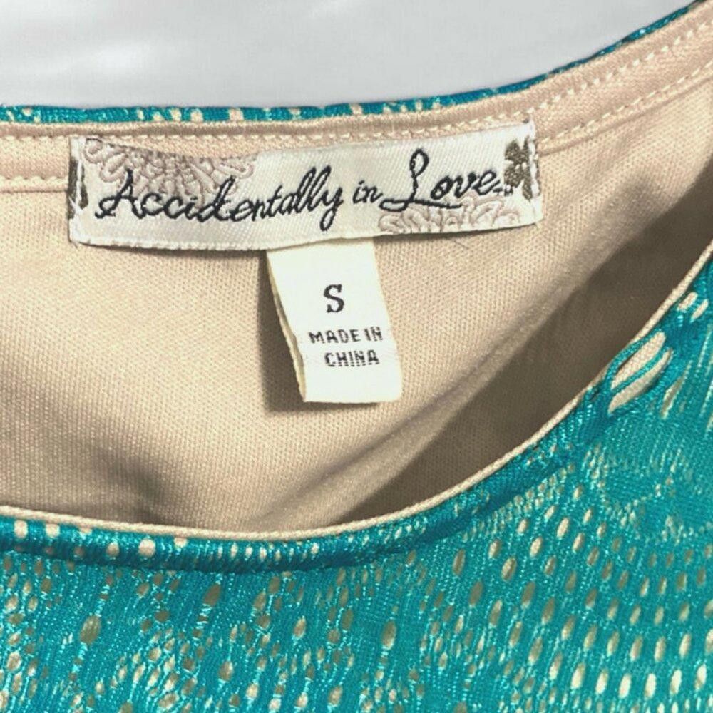 Designer Accidentally in Love Teal Lace Dress - Size S Size S / US 4 / IT 40 - 4 Thumbnail