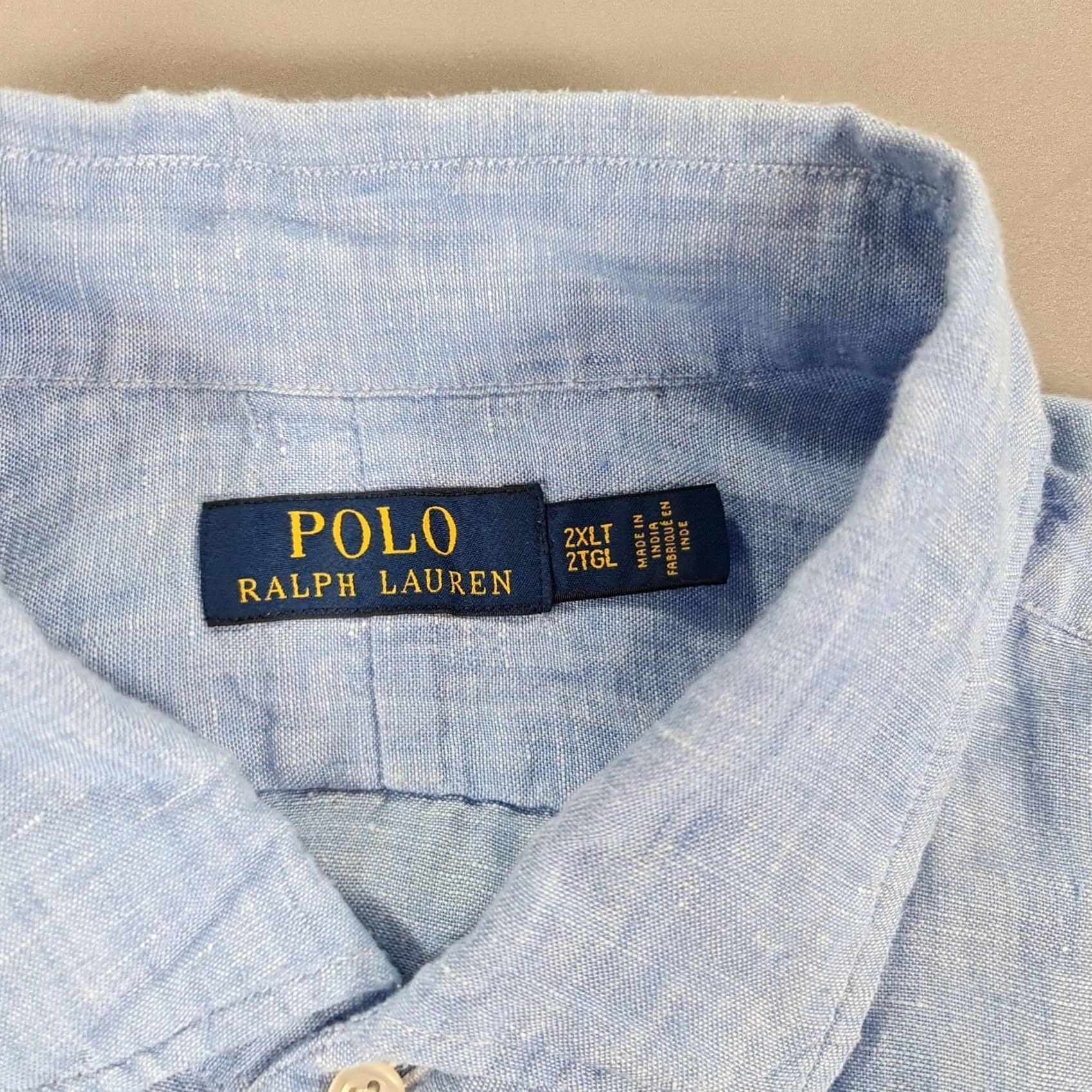Polo Ralph Lauren Polo Ralph Lauren Mens Shirt Blue 2XL Tall Linen Button-Up Long Sleeve Collared Casual Shirt Size US XXL / EU 58 / 5 - 3 Thumbnail
