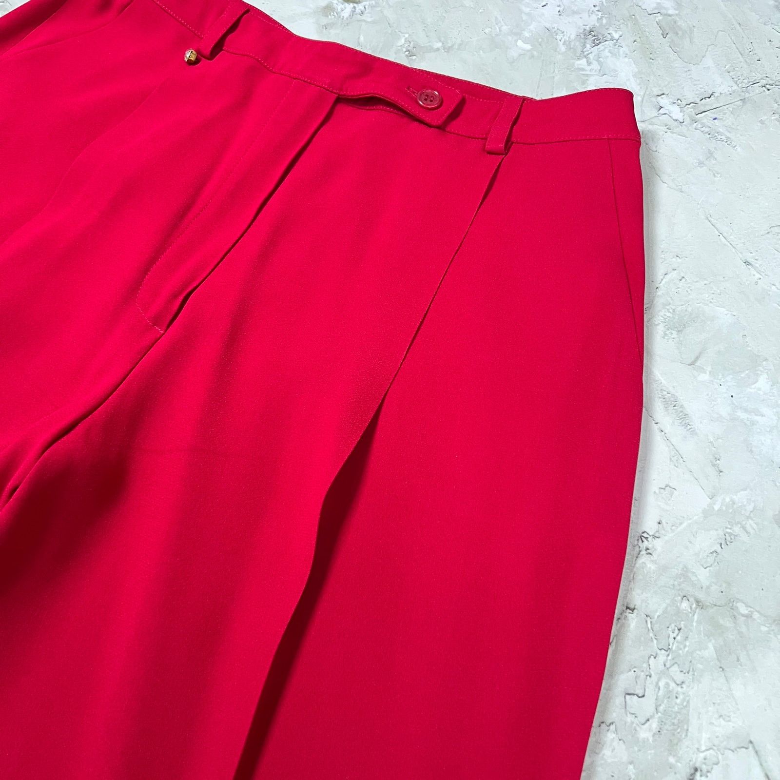 Sonia Rykiel Sonia Rykiel Paris Red Wide Leg Pants FR40 Size 28" / US 6 / IT 42 - 13 Thumbnail