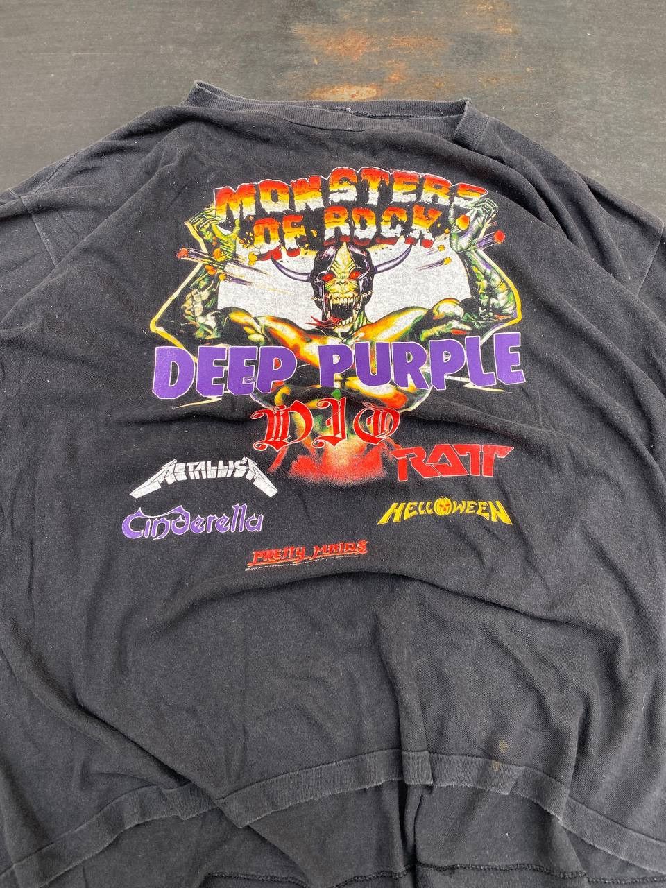 Band Tees × Vintage Monsters of Rock Deep Purple Helloween 1987 t shirt Size US L / EU 52-54 / 3 - 3 Thumbnail