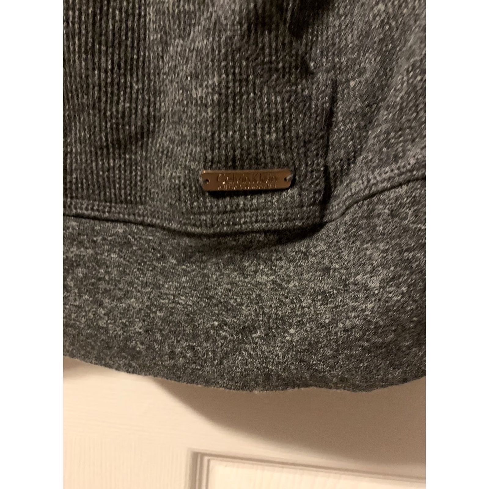 Calvin Klein Calvin Klein Gray Knit Hooded Full Zip Jacket Womens 1X Plus Long Sleeve CK Performance Activewear Hoodie Coat Size XL / US 12-14 / IT 48-50 - 2 Thumbnail