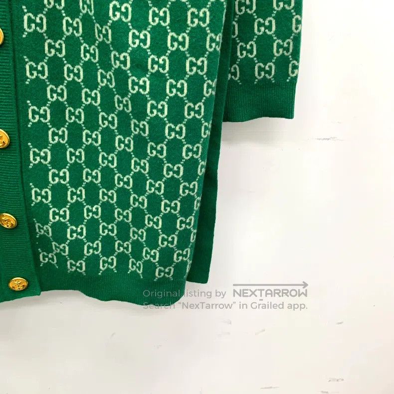 Gucci Gucci Green logo jacquard full-print wool single-breasted Size XXS / US 00 / IT 34 - 5 Thumbnail