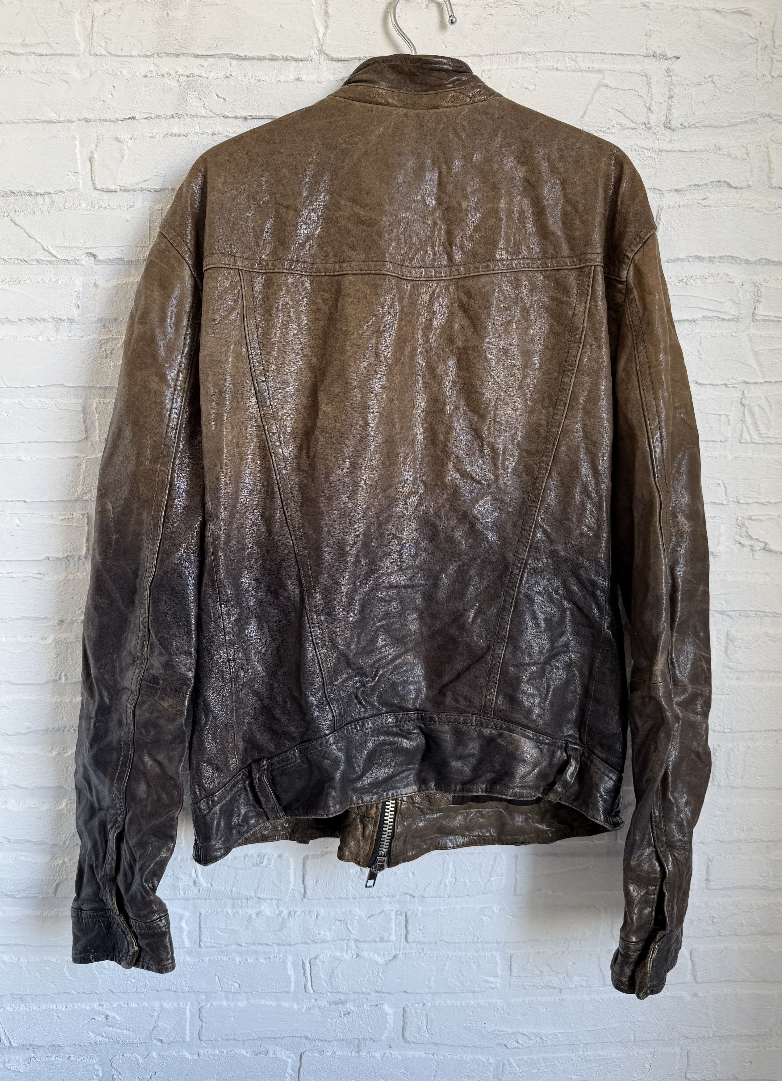 Allsaints Allsaints gradient brown black leather jacket Size US XL / EU 56 / 4 - 12 Thumbnail