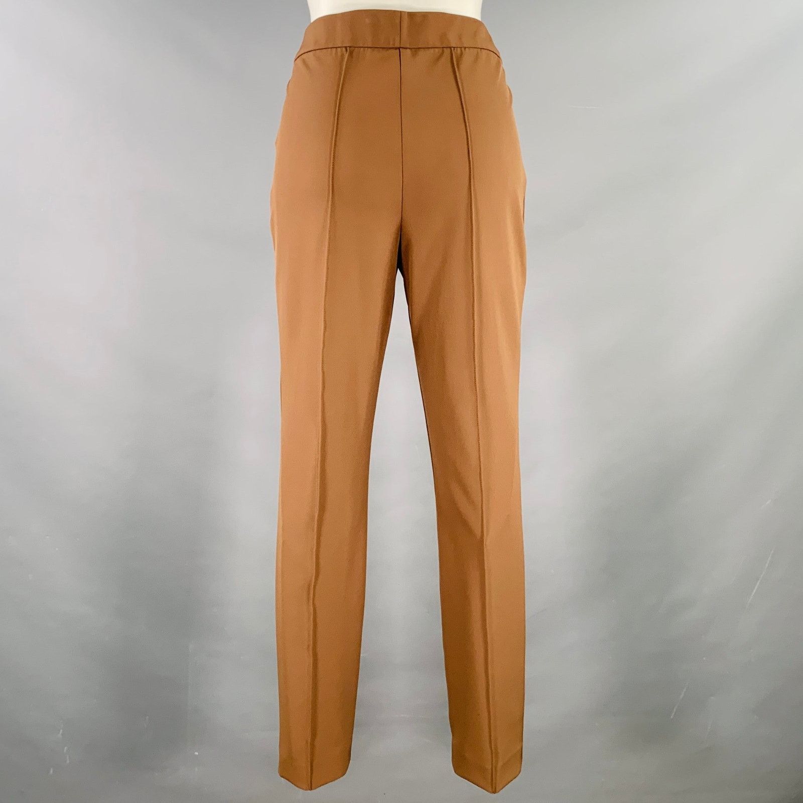 Lafayette 148 Size 6 Brown Polyamide Blend Side Zipper Dress Pants Size 28" / US 6 / IT 42 - 2 Thumbnail