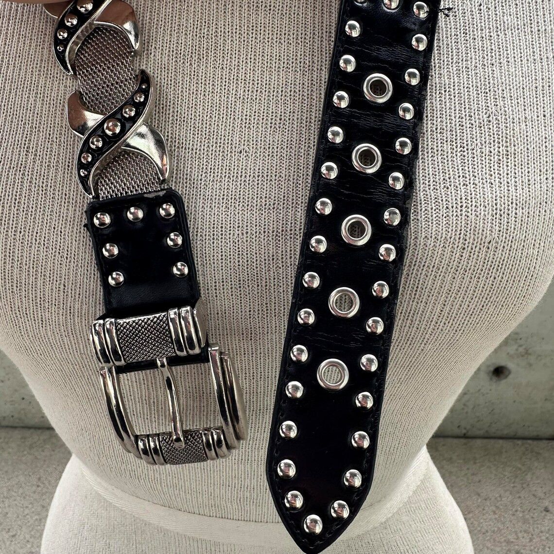 Other 80's Vintage Belt in genuine leather size 38 Size ONE SIZE - 5 Thumbnail