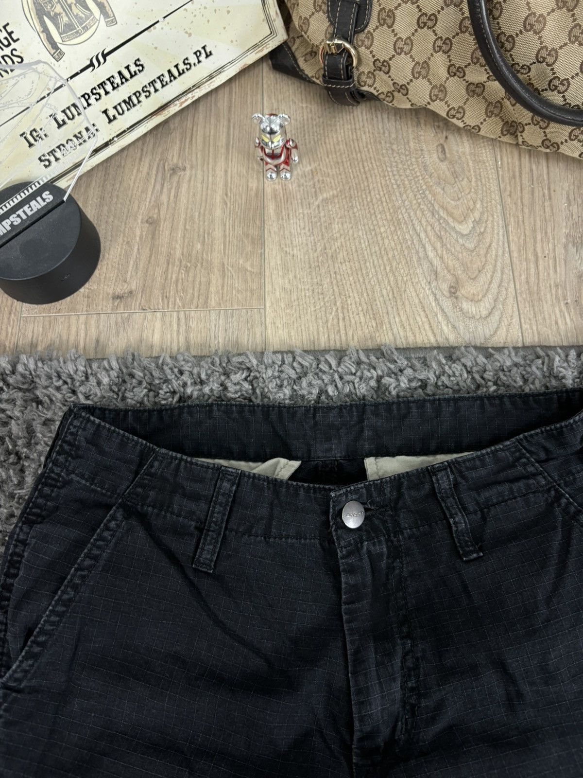 Carhartt × Vintage Wide Leg Cargo Baggy Carhartt Black Pants Y2K Vintage Skate Size US 32 / EU 48 - 4 Thumbnail