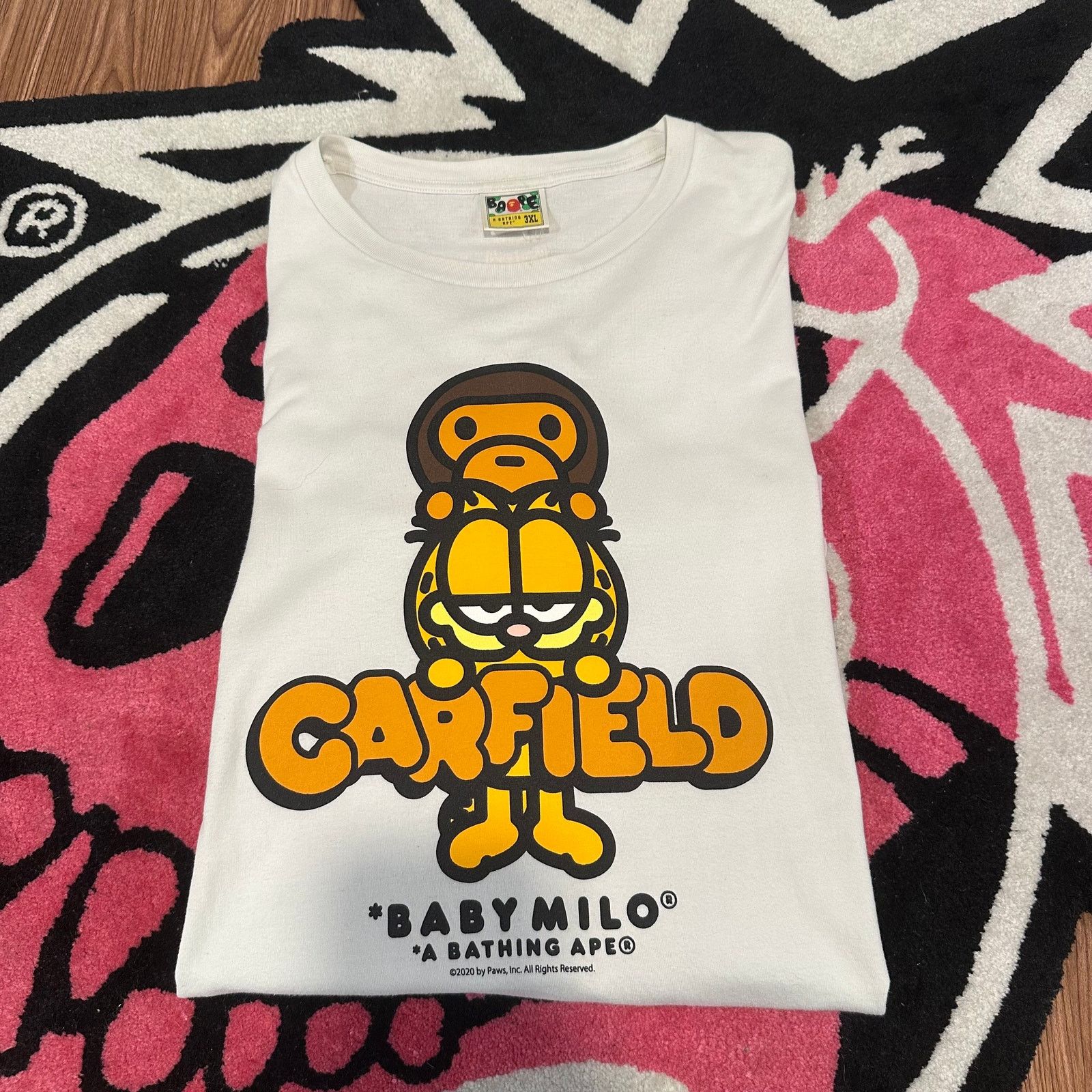 Bape BAPE x Garfield #2 Tee - White - Size 3XL - Used Size US XXL / EU 58 / 5 - 1 Thumbnail
