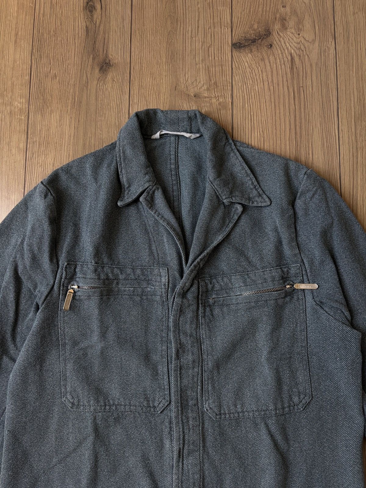 Le Laboureur Vintage German Salt & Pepper Work Military Blouson Jacket Size US S / EU 44-46 / 1 - 3 Thumbnail