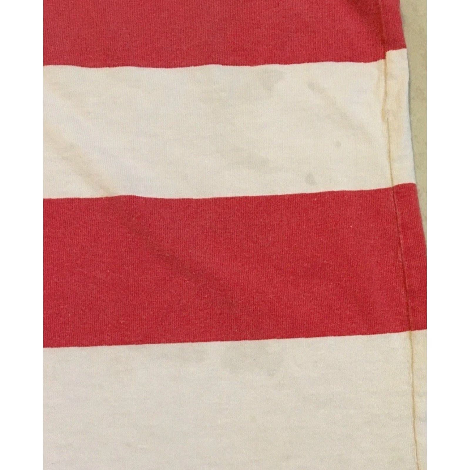 Vintage VINTAGE 90s Striped Faded Hoodie Shirt M Grunge Vaporwave Surf Skate Beach OP Red Shirt Hooded Mens Size US M / EU 48-50 / 2 - 6 Thumbnail