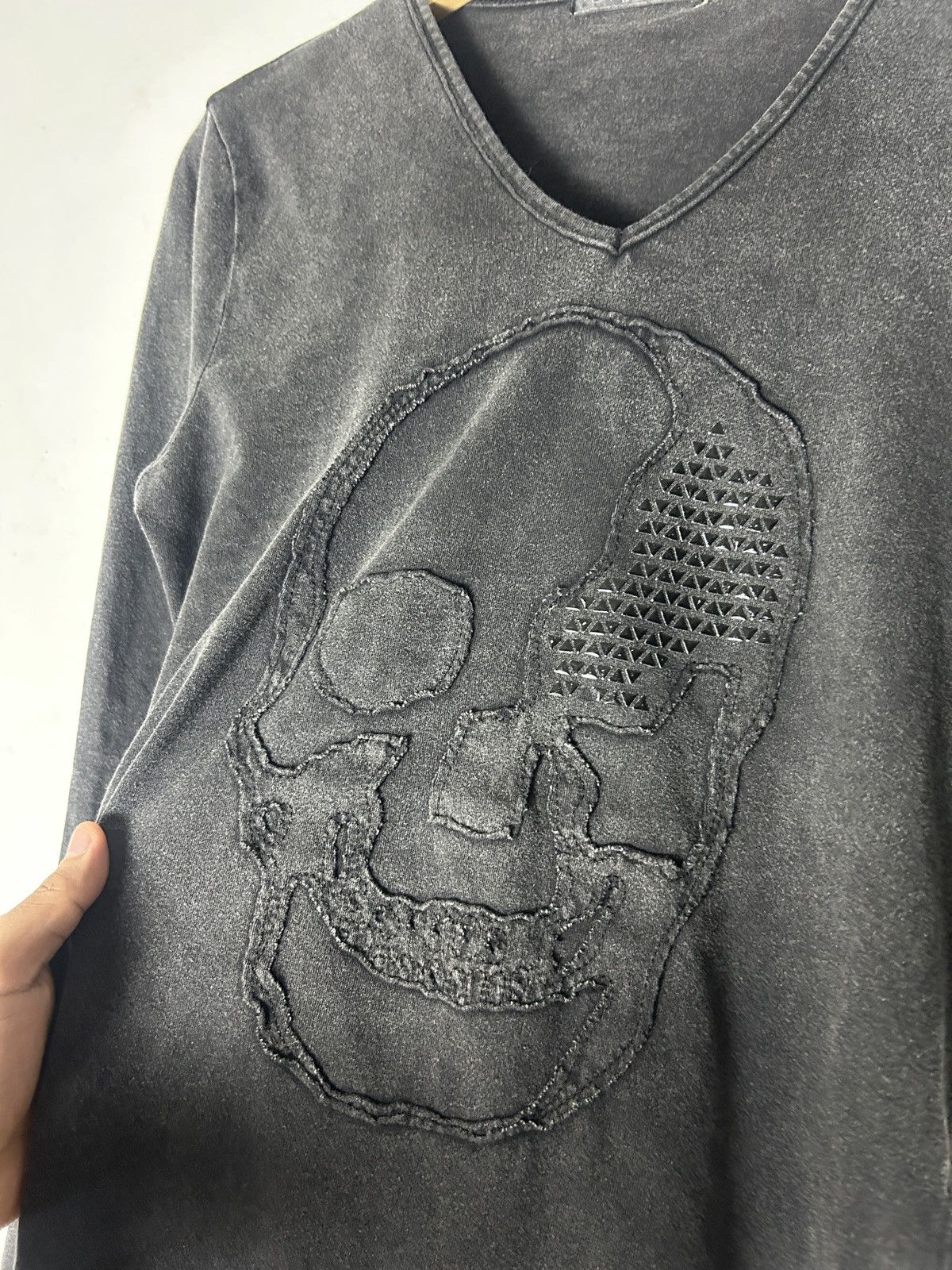 If Six Was Nine Saucy Cool Japan Punk Skull washed longsleeve lgb goa style Size S / US 4 / IT 40 - 2 Thumbnail