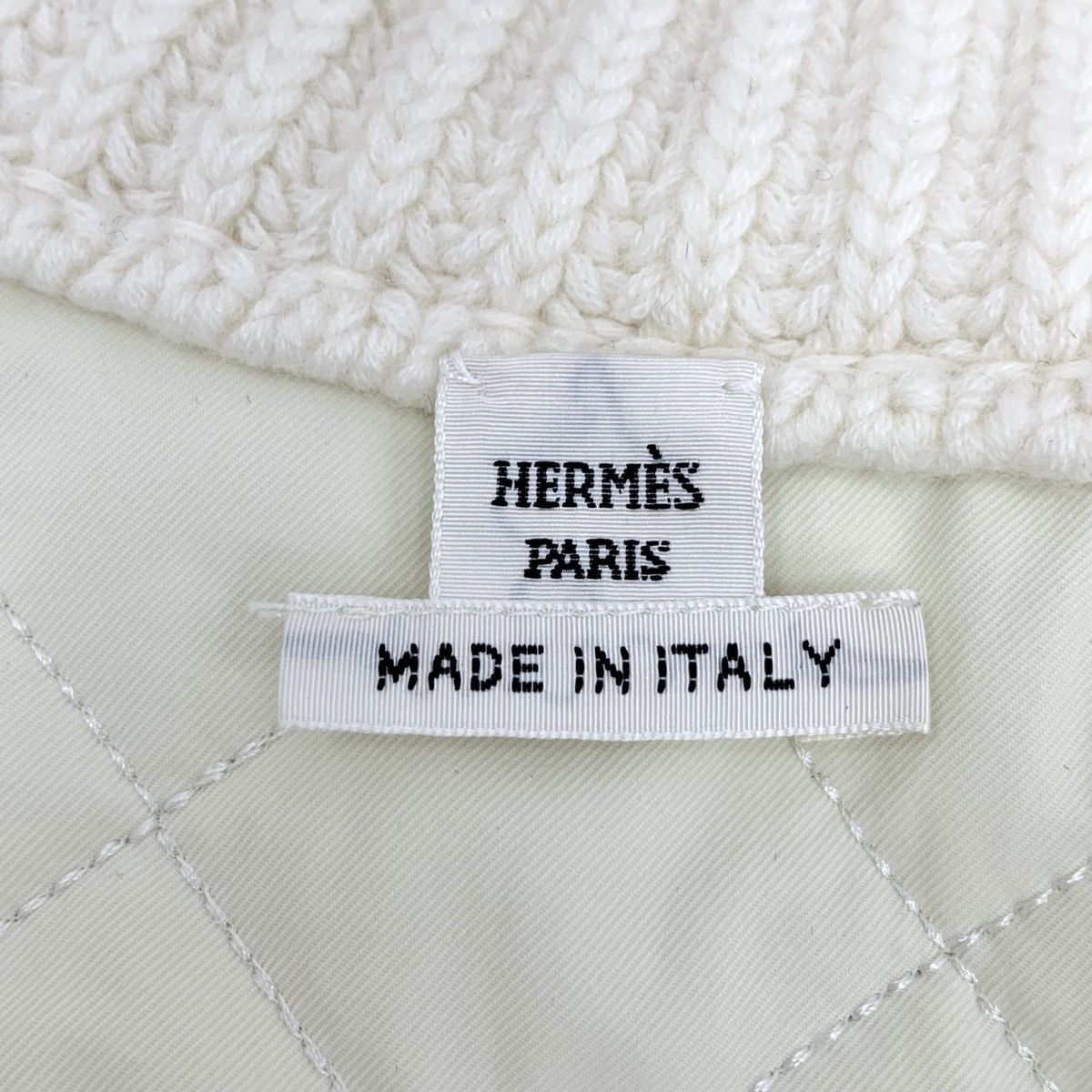 Hermes Hermes Beige Jacquard Textured Wool Knit Jacket Size XXS / US 00 / IT 34 - 6 Thumbnail