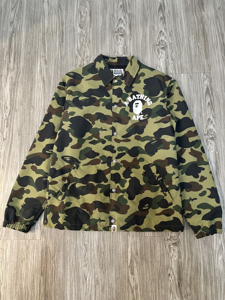 Bape Bape green camo coach jacket Size US M / EU 48-50 / 2 - 1 Thumbnail