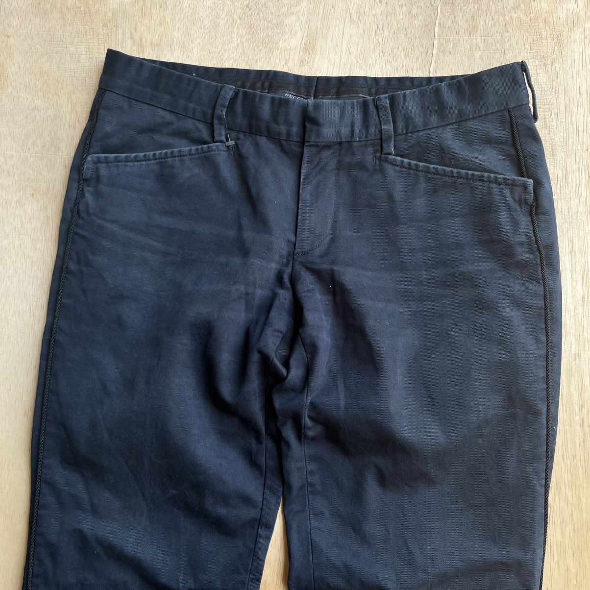 Gucci GUCCI DARK BLUE ITALIAN CHINOS PANTS Size US 30 / EU 46 - 2 Thumbnail