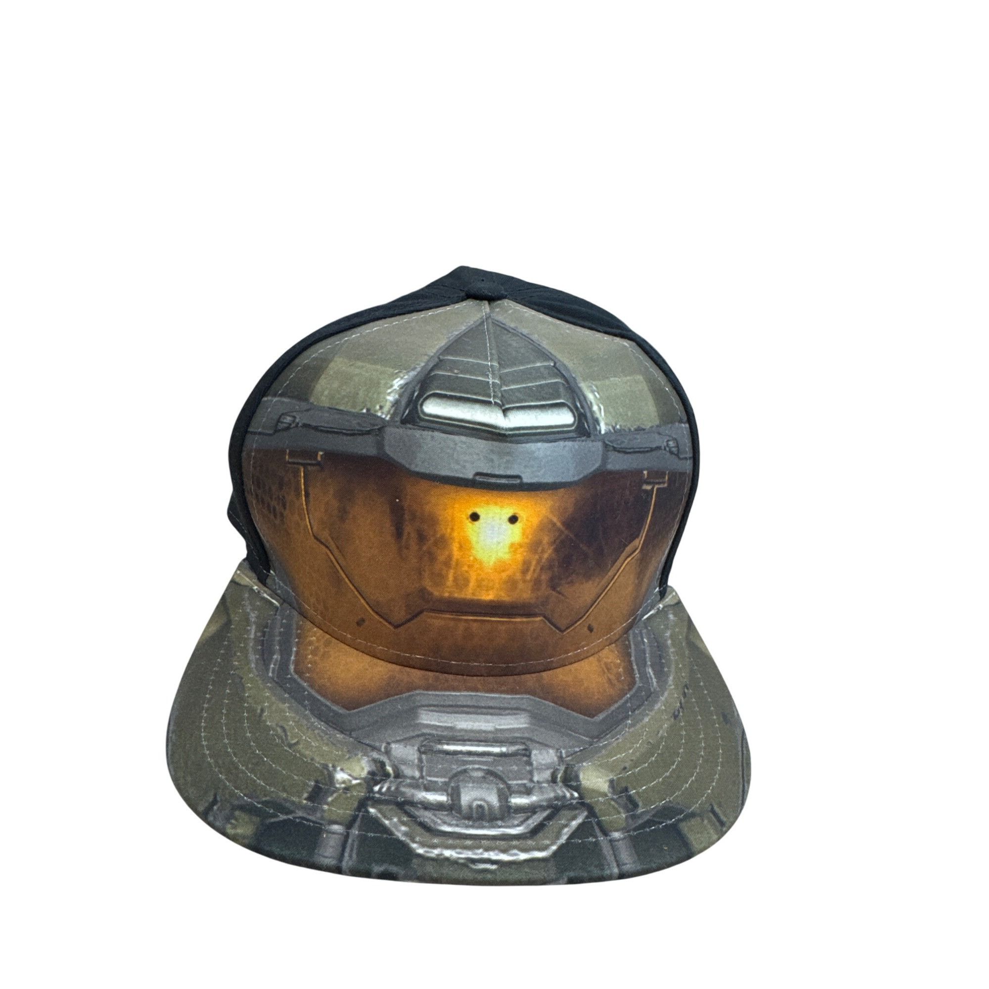 Halo Halo Master Chief Helmet Graphic Snapback Hat black SKU8200 Size ONE SIZE - 1 Thumbnail