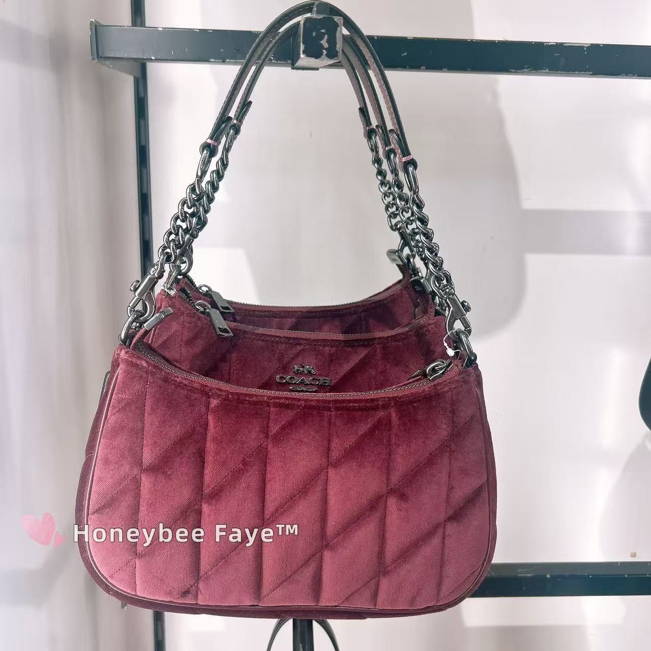 Coach Teri Shoulder Bag In Organic Cotton With Quilting CCW70 Size ONE SIZE - 4 Thumbnail