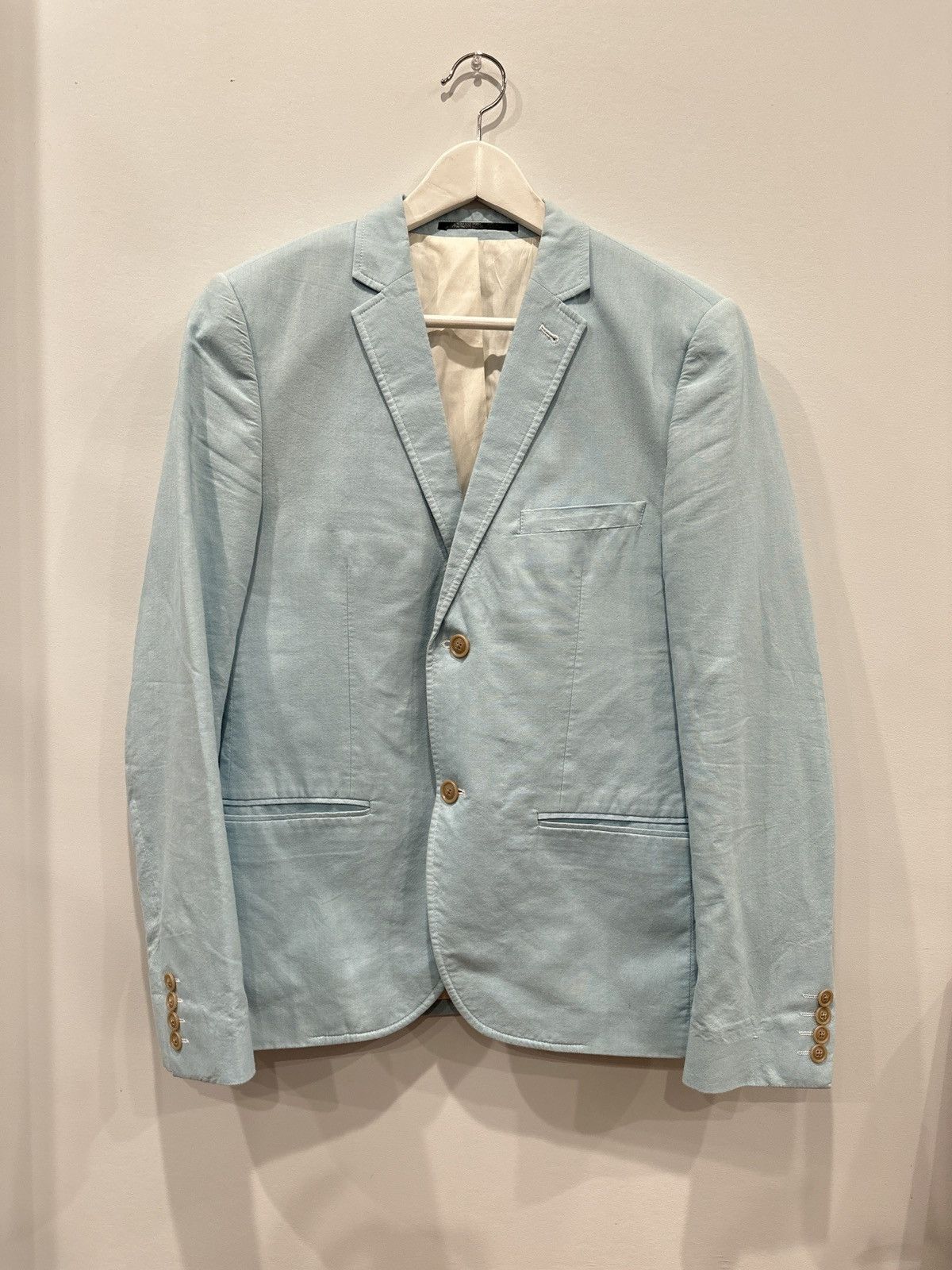 Topman Pastel Turquoise Summer Short Suit SET Size 38R - 6 Thumbnail