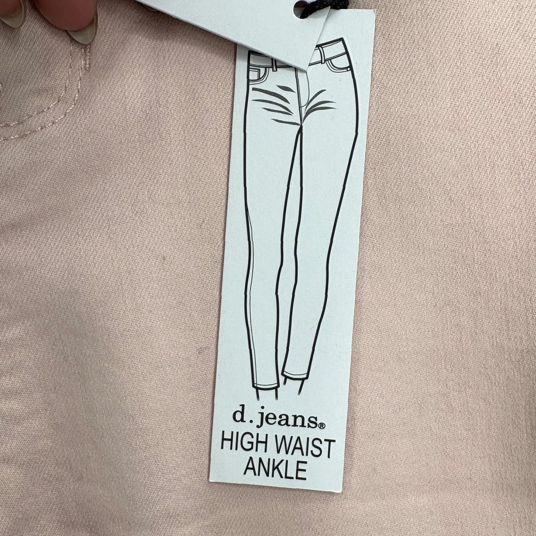 Vintage D. Jeans High Waist Ankle Jeans Womens 8 Pink Modern Fit Stretch Denim Preppy Size 30" / US 8 / IT 44 - 5 Thumbnail