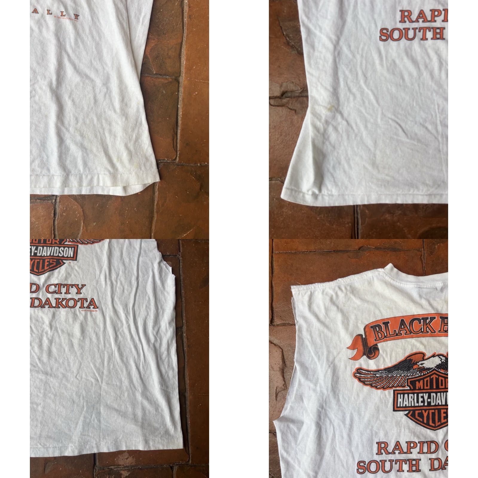 Harley Davidson VINTAGE Harley-Davidson T-Shirt 2XL Crew Neck Sleeveless White Cotton Logo 80s Biker Motorcycle USA Shirts Men Size US XXL / EU 58 / 5 - 8 Thumbnail