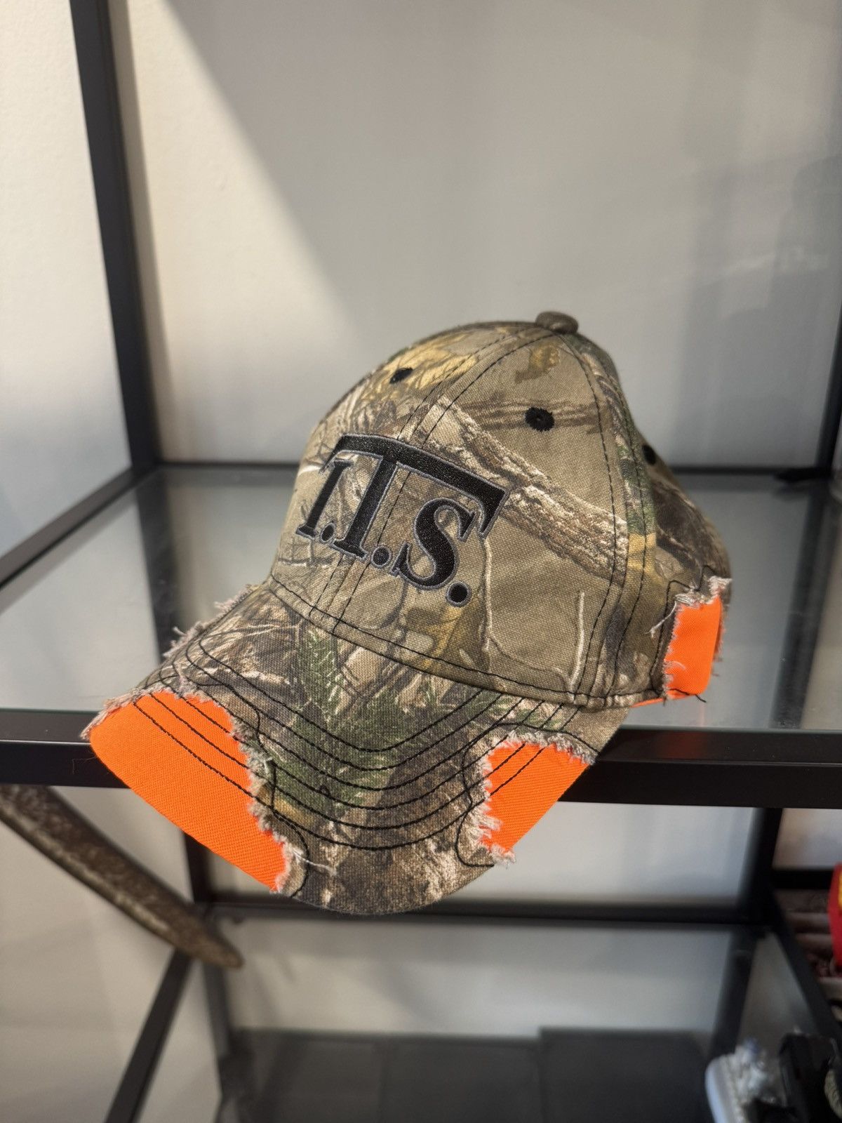 Realtree I.T.S. RealTree Camo Hat Orange Distressed Vintage Cap Size ONE SIZE - 1 Thumbnail