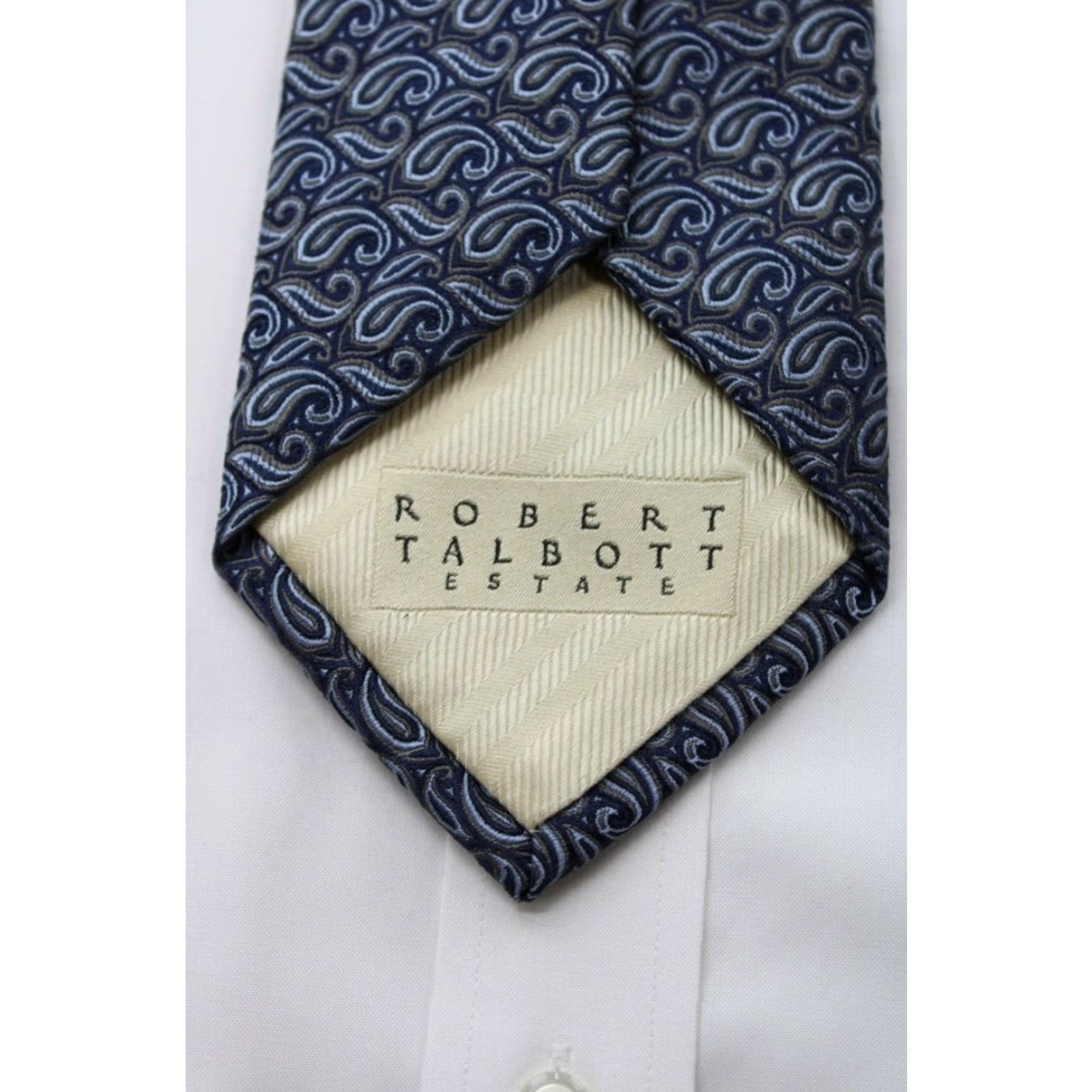 Robert Talbott Robert Talbott Estate Necktie Men's Blue Paisley Tie 58" x 4" Designer Designer Tie Mens Blue Paisley 58" 4" Silk Vintage No Size ONE SIZE - 4 Thumbnail