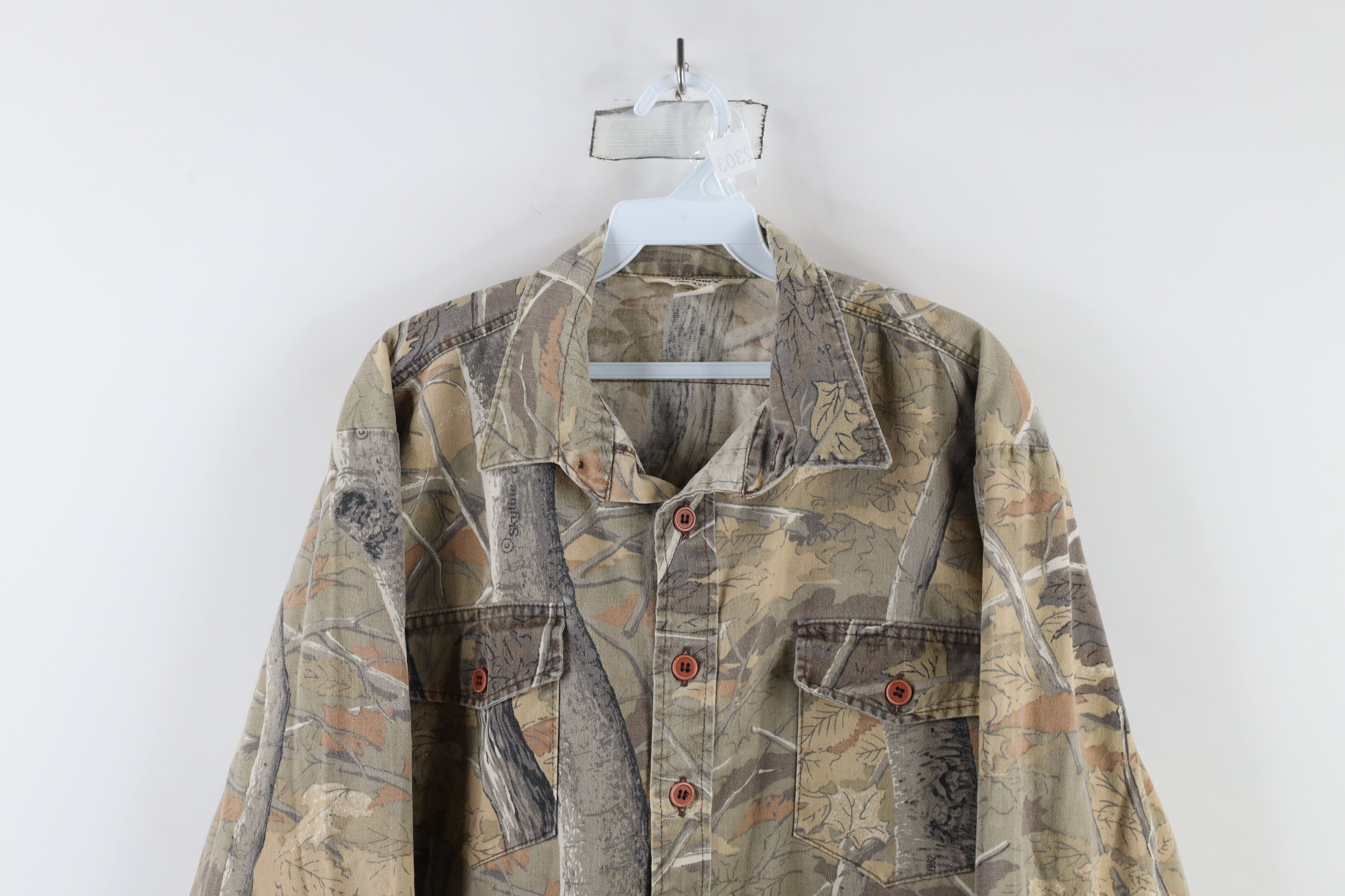Vintage Vintage 90s Streetwear Camouflage Flannel Button Shirt USA Size US L / EU 52-54 / 3 - 2 Thumbnail