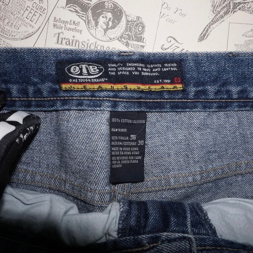 Vintage 36x30 - Vintage / Y2K OTB one tough brand, baggy skate pants Size US 36 / EU 52 - 3 Thumbnail