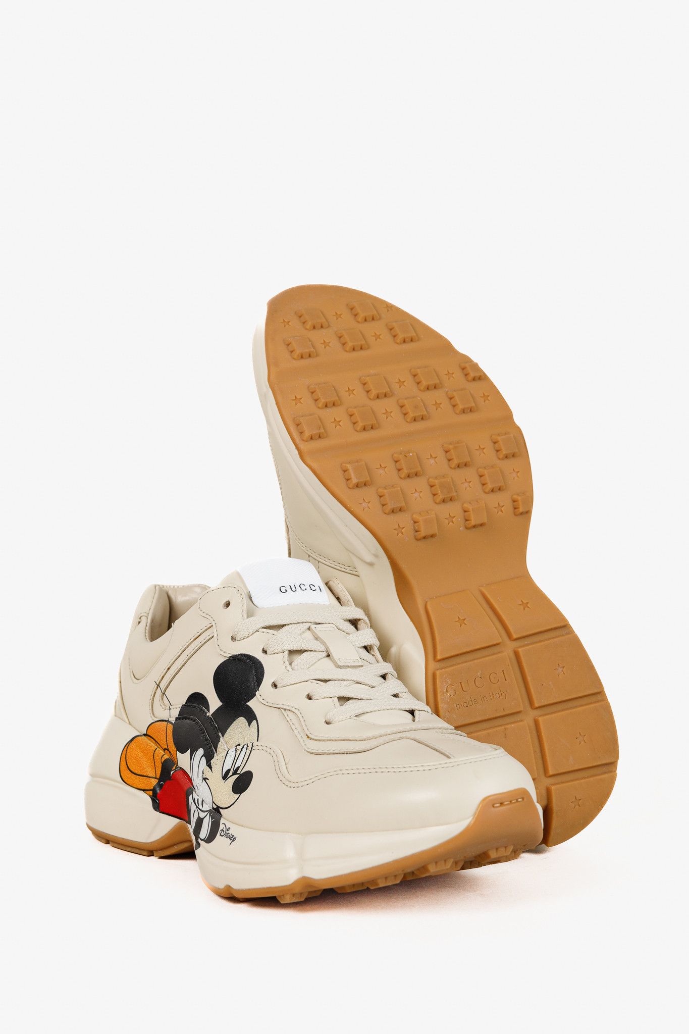 Disney × Gucci Gucci x Disney Rhyton Ivoire 'Mickey Mouse' Leather Sneakers Size US 6.5 / IT 36.5 - 4 Thumbnail