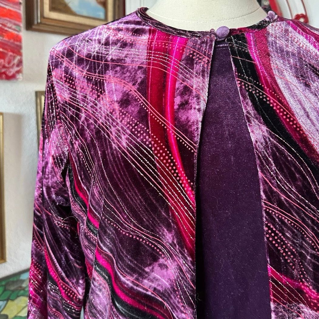 Other notations purple velvet pink long sleeve shirt Size M / US 6-8 / IT 42-44 - 2 Thumbnail