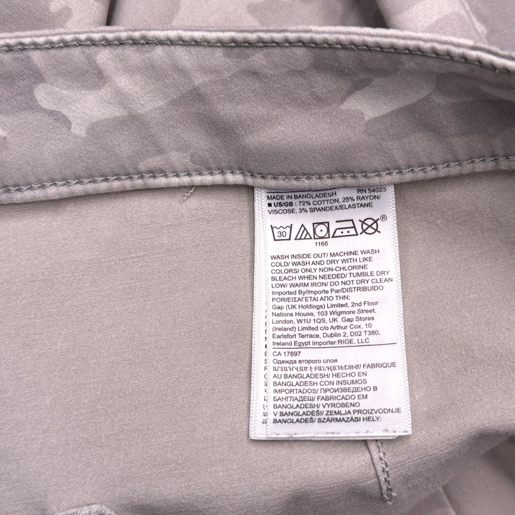 Banana Republic Banana Republic Sloan Utility Pants Womens 8 Gray Camouflage Mid Rise Stretch Cargo Cargo Pants Tapered Regular City Army Ban Republic Sloan Size 30" / US 8 / IT 44 - 5 Thumbnail